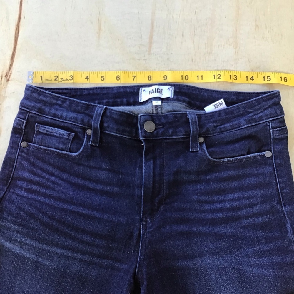 PAIGE Manhattan Baylor Dark Indigo Boot Cut Jeans - Picture 10 of 15